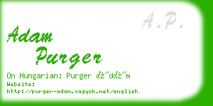 adam purger business card